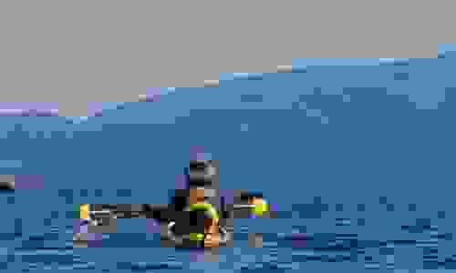 Fjord en kayak